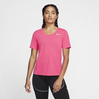 Top Nike City Sleek Maneca Scurta Running Dama Roz | RUFX-24398